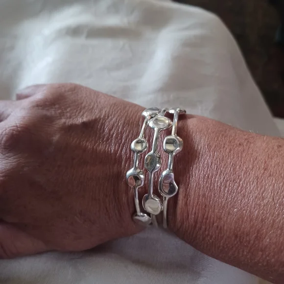 IPPOLITA Onda 3 Row Cuff Bracelet, Sterling Silver - Picture 12 of 13